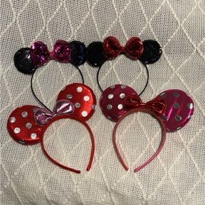Set of Minnie Mouse Ears Headbands